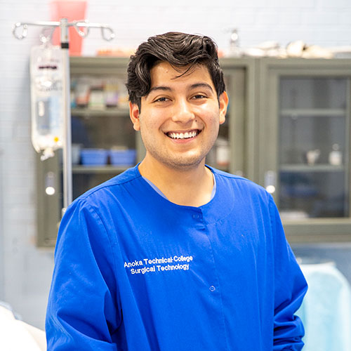  Erick Lopez 
                            Surgical Technology student smiling.